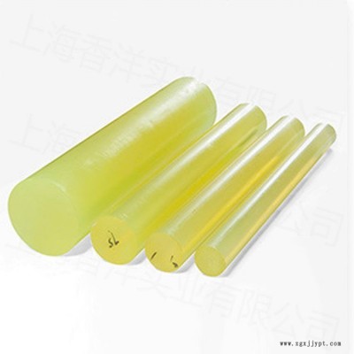 厂家直销PU棒 高硬度聚氨酯棒 黄色半透明PU聚氨酯圆棒 优力胶现货供应