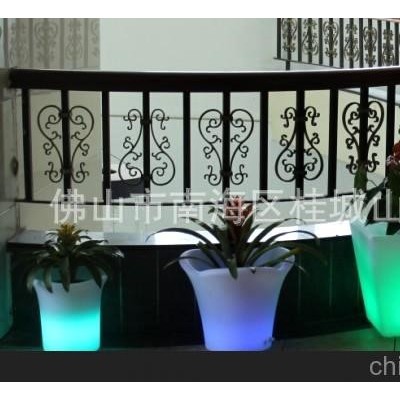 花盆、LED发光花盆、塑料花盆、佛山供应防水太阳能花盆